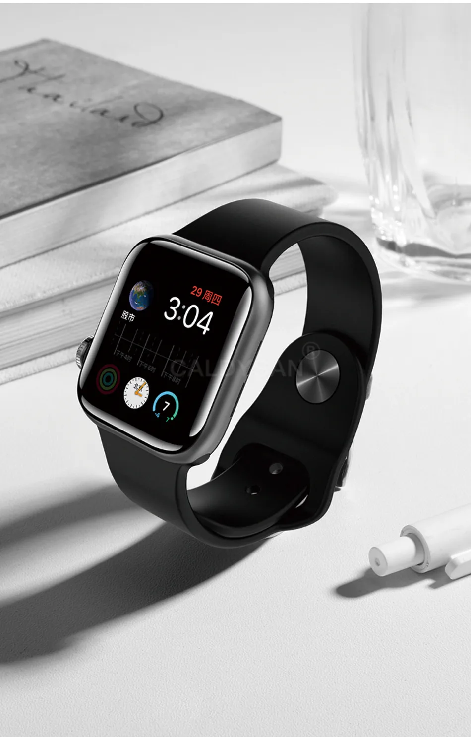20D закаленное стекло с изогнутыми краями для Iwatch 1 2 3 4, Защитное стекло для Apple watch 38 40 42 44 мм, защитная пленка