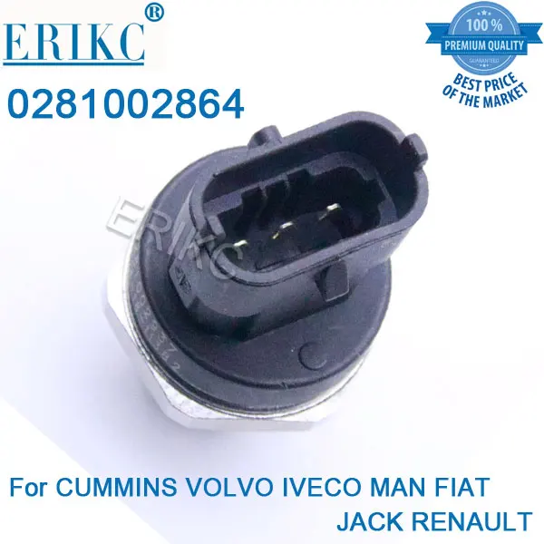 0281 002 864 ERIKC новый датчик карты 0281002864 давления топлива 0 281 для IVECO OPEL VAUXHALL SAAB