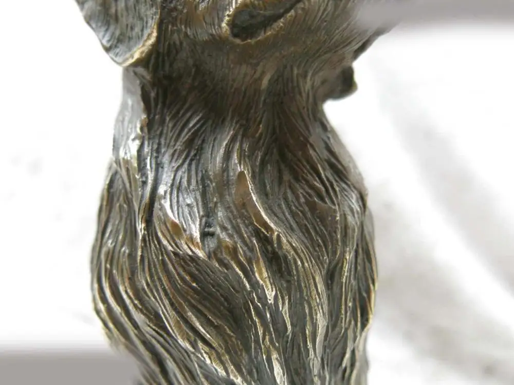 9 &quotтонкая латунная скульптура Китай резная фэн-шуй счастливая Красивая статуя