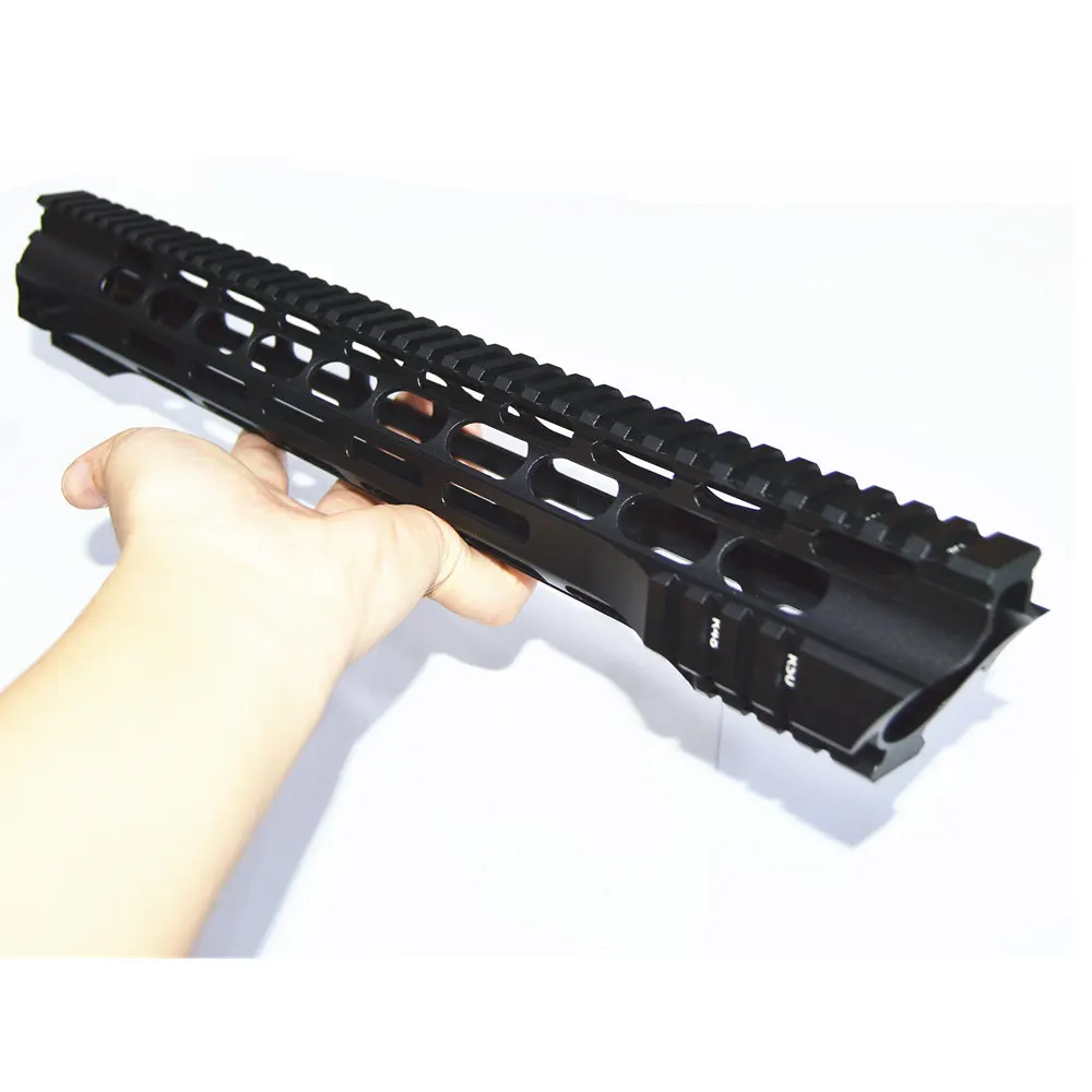FIRECLUB " 10" 1" 15" дюймов MLOK Handguard бесплатный поплавок супер тонкий ar 15 Handguard Quad Rail для M4 M16 со стальной бочковой гайкой