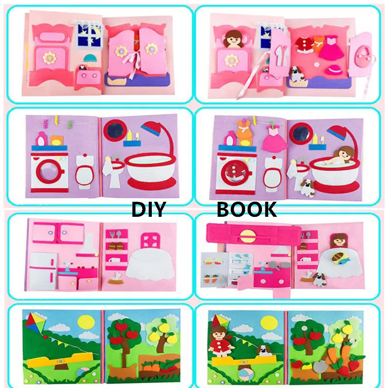 Тихие войлочные книги сделай сам Детские ручной работы наборы для рукоделия