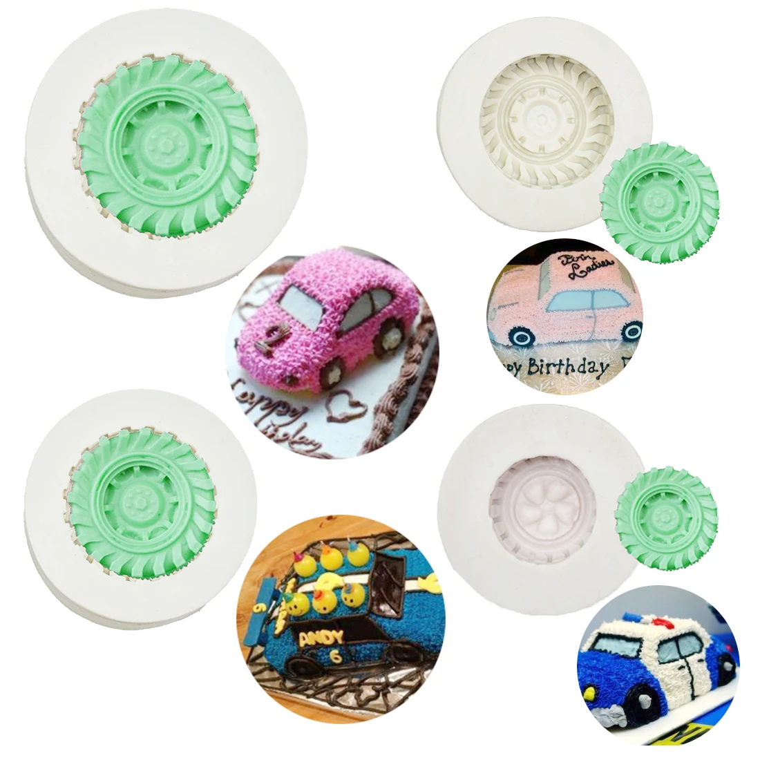 Кухонные инструменты DIY 1 шт. силиконовая форма для мыла шины Форма колеса помадка