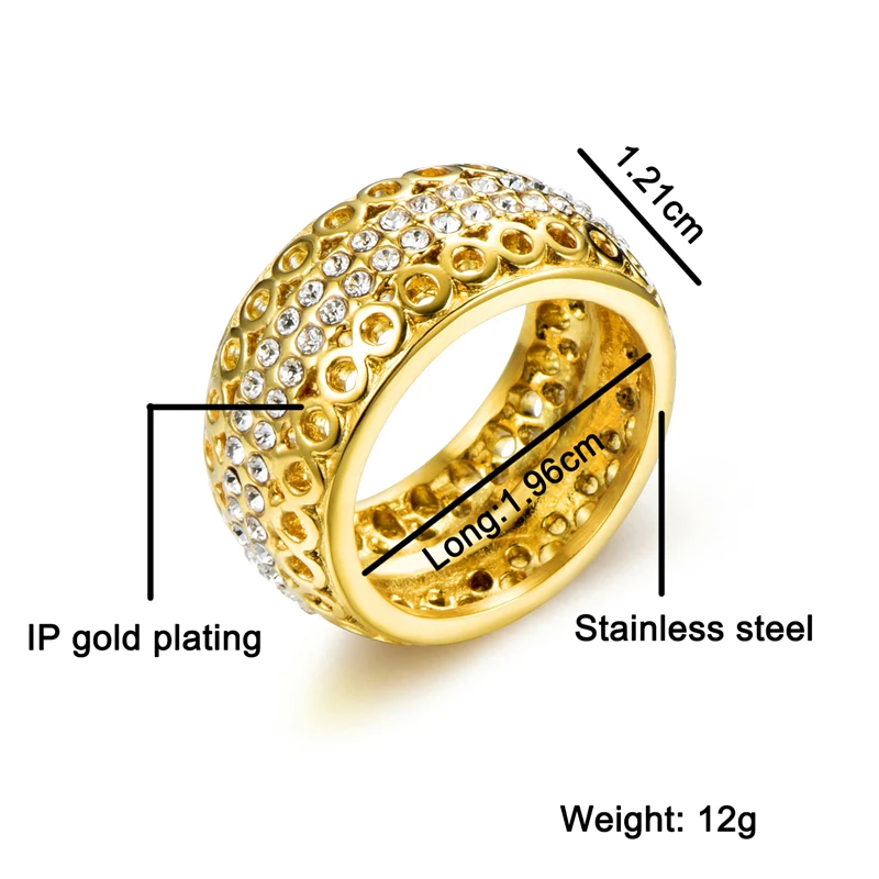 D &amp Z модные пустотелые круглые кольца в стиле хип-хоп для мужчин сверкающие