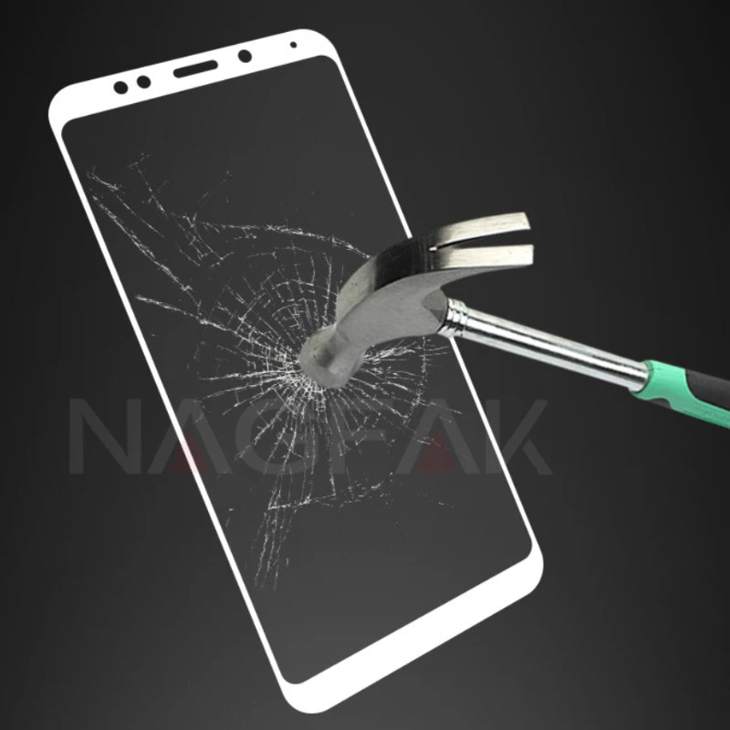 Защитное стекло для Xiaomi Redmi 5 plus защита экрана полное покрытие белый и черный
