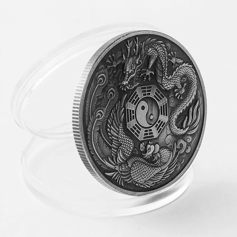 

Dragon Phoenix Auspicious Gossip Elizabeth Commemorative Coins Commemorative Medal Perfect For Collections Gifts Enthusiasts