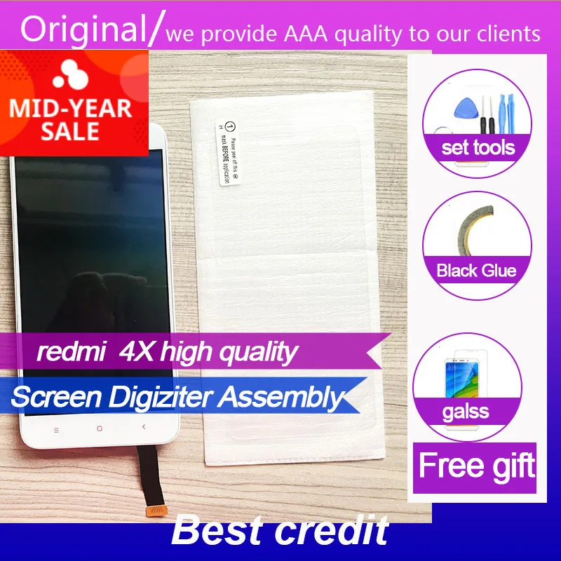 Wansdom Высокое качество ЖК + рамка дисплей экран Замена для Redmi 4X Digiziter сборка|Экраны