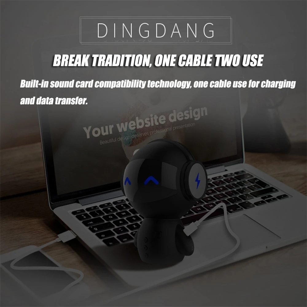 Smart bluetooth Динамик Портативный робот Беспроводной Динамик Поддержка TF карты/AUX игрока сабвуфер стерео Колонки Запасные Аккумуляторы для телефонов