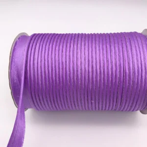 purple 1 Полиэстер Атлас косой трубопровод, косой ленты со шнуром, DIY косой привязки ленты, размер: 13 мм, 25 ярдов Зеленый, розовый цвет - Цвет: purple 1