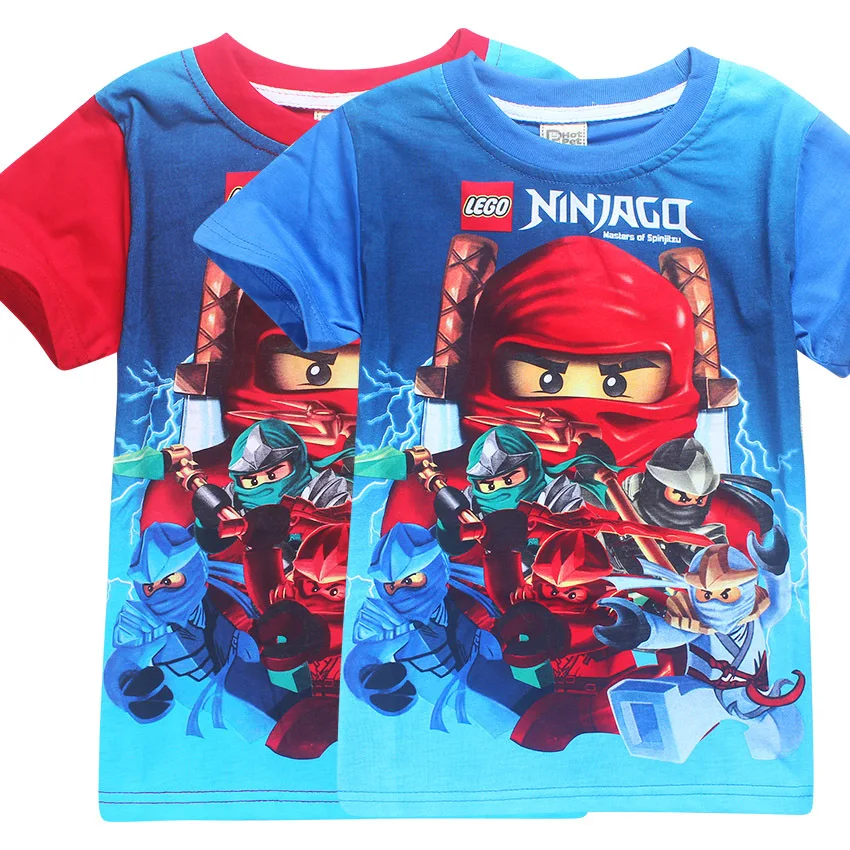 Детская футболка с круглым вырезом Ninjago летняя коротким рукавом для мальчиков FNAF