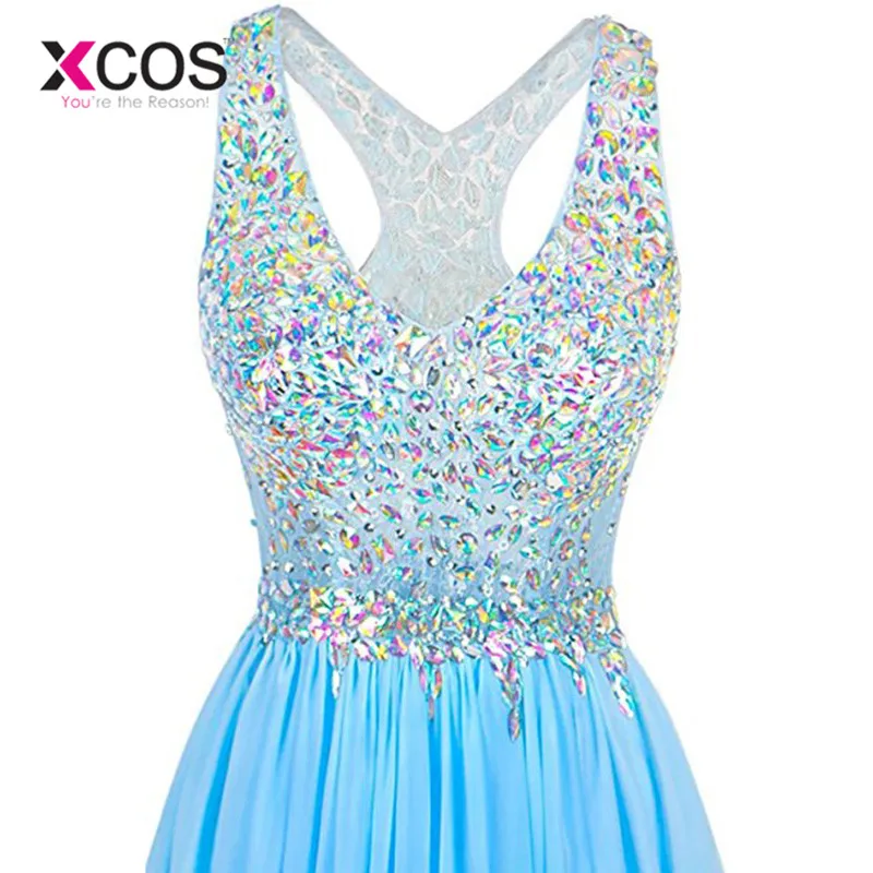 Блестящие платья со стразами для вечера встречи 2019 Холтер с Роскошные украшенные