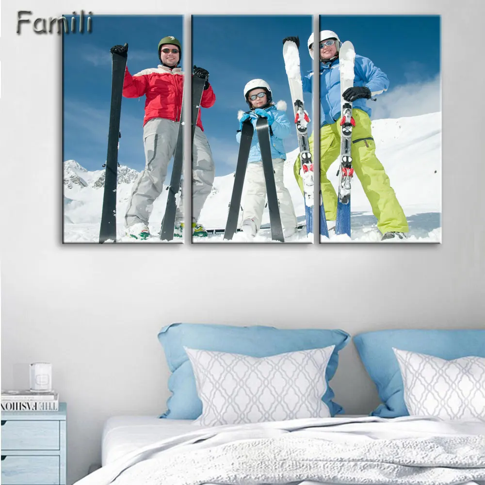 3 шт. Картина на холсте для катания лыжах|art pictures|wall art pictureframed wall |