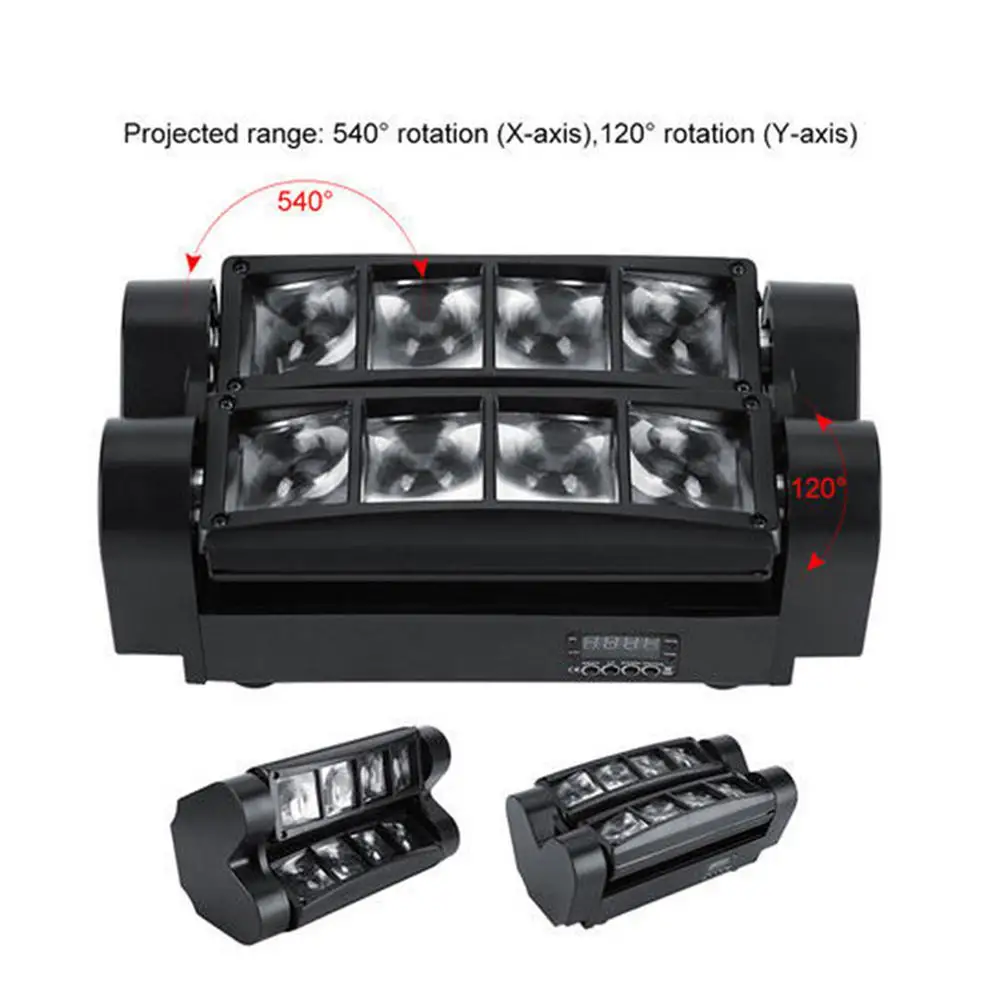 8 Светодиодный светильник со звуковым датчиком красочная сценическая лампа для