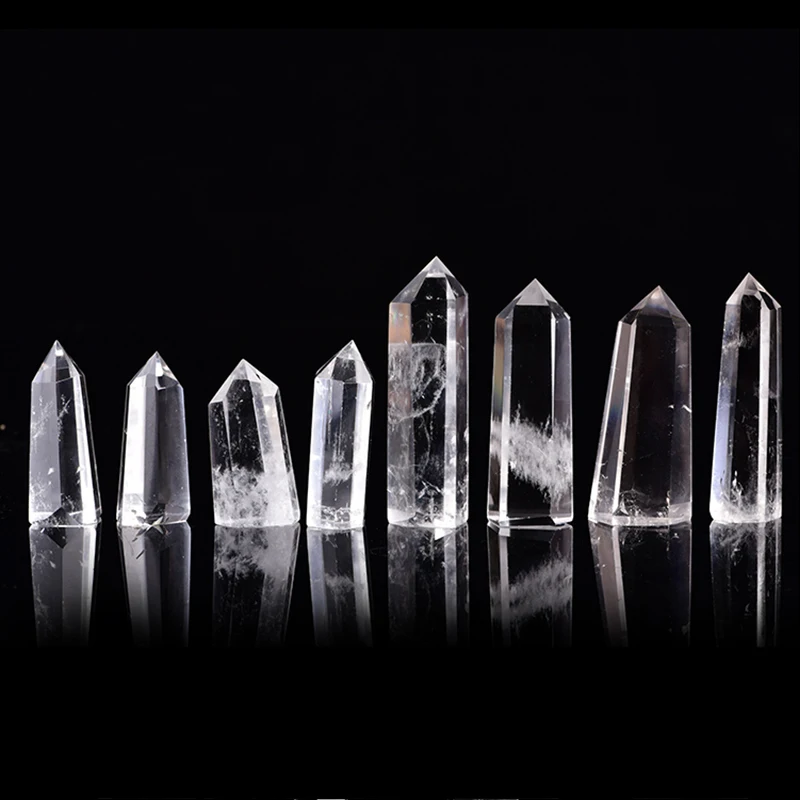 Runyangshi Хрустальный столбик камень 1 шт. простой стиль натуральный белый кристалл