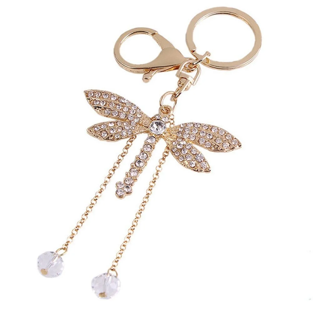 Стразы Стайлинг брелок Очаровательная сумка телефон стрекоза кулон бисер мода| |