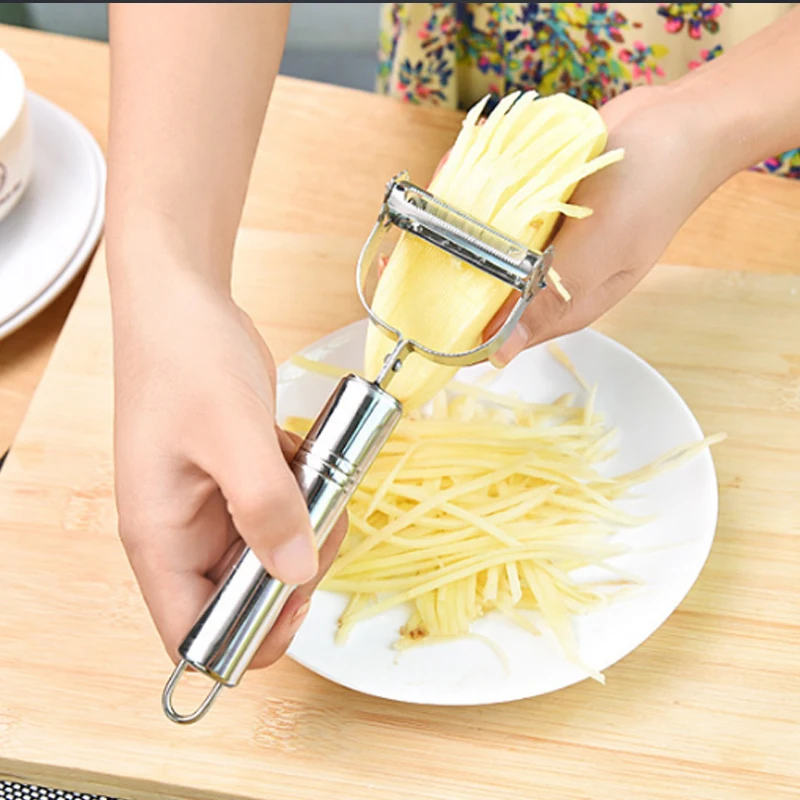 Stainless Steel Multi-functional Smiley Face Peeling Knife Blade, Anti Rust And Corrosion Resistant Household Kitchen Utensils