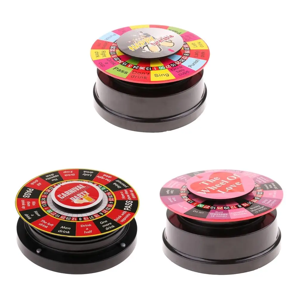 Электрический поворотный стол Рулетка Питьевая игра спиннинг колесо для бара