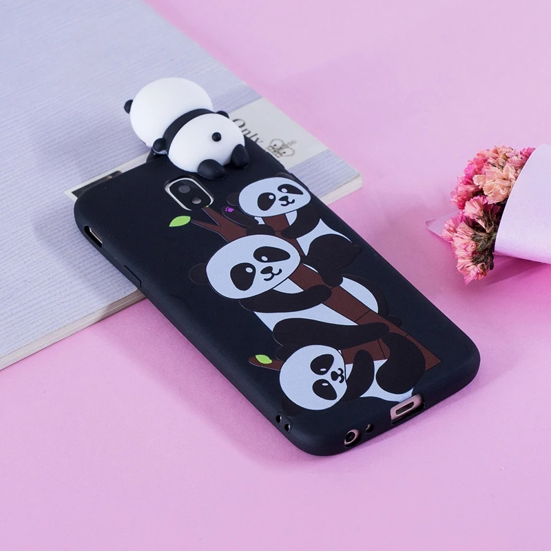 For Coque Samsung Galaxy J3 2017 Case 3D Cartoon Cat Panda Soft Silicon TPU Back Cover J330 Pro EU Version |