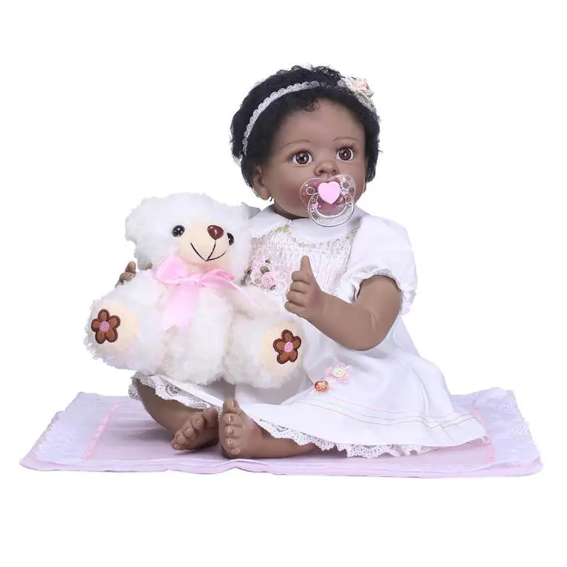 55cm NPK моделирование Reborn Baby Dolls малыш Reborn Doll игрушки для детей силиконовые восхитительные реалистичные спящие успокаивающие Playmate - Цвет: 55cm