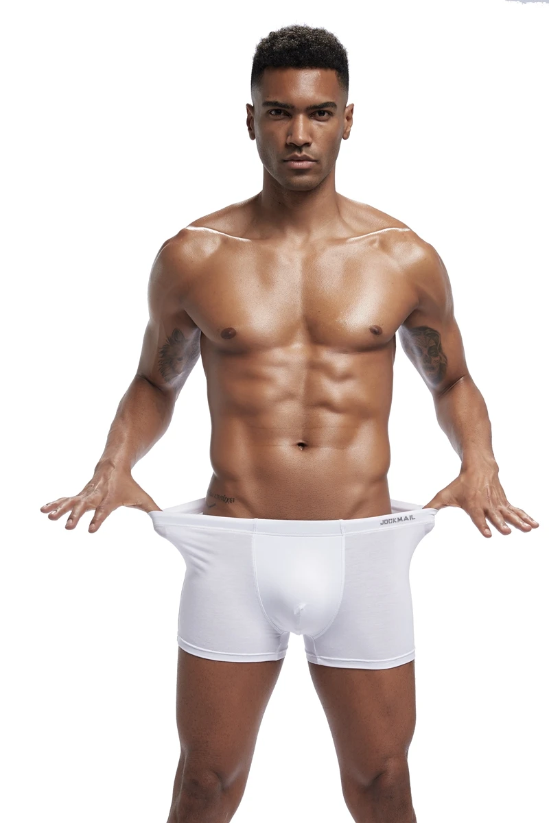 JOCKMAIL, Брендовые мужские трусы, дышащие, cuecas, боксеры, Модальные, одноцветные, мужское нижнее белье, u-образные выпуклые сексуальные трусы, домашняя одежда, боксеры, шорты для мужчин