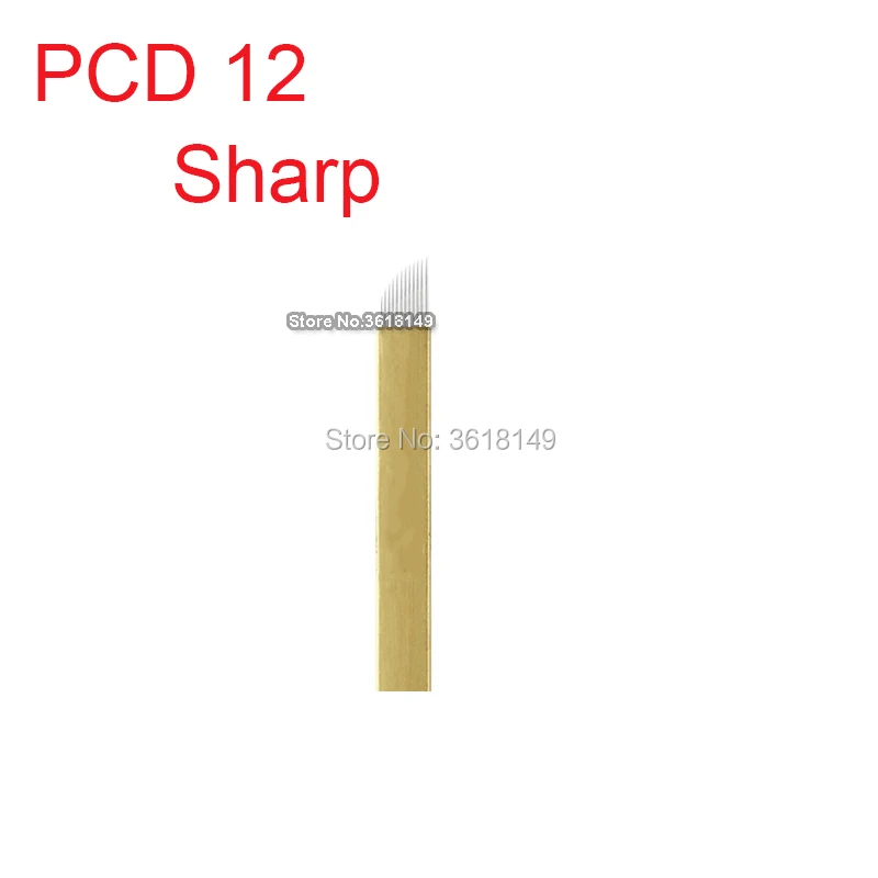 Иглы для микроблендинга мм PCD 12 0,18 татуировки иглы жесткий Lamina Tebori для перманентного макияж бровей губ 3D вышивка руководство ручка