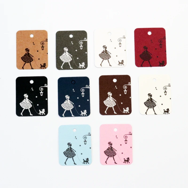 100 шт. бумажные мини бирки для девочек|hanging cards|paper gift tags cardprice labels |