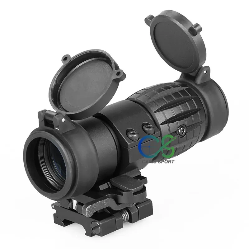 PPT 3X охотничий прицел 3x Призма тактический прицел с баллистическим CQ сетка HAMR 4x24 прицел Снайперский прицел страйкбол воздушные пистолеты 1-0309 - Цвет: BK