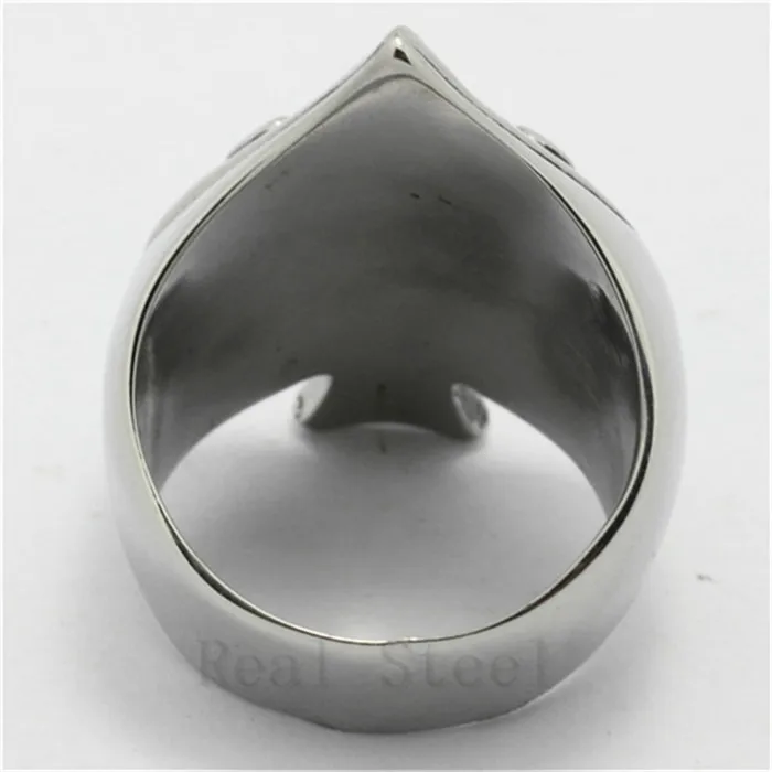 1 шт. заводская цена 316L Нержавеющая сталь Черный покер пальмовый лист веер крутой