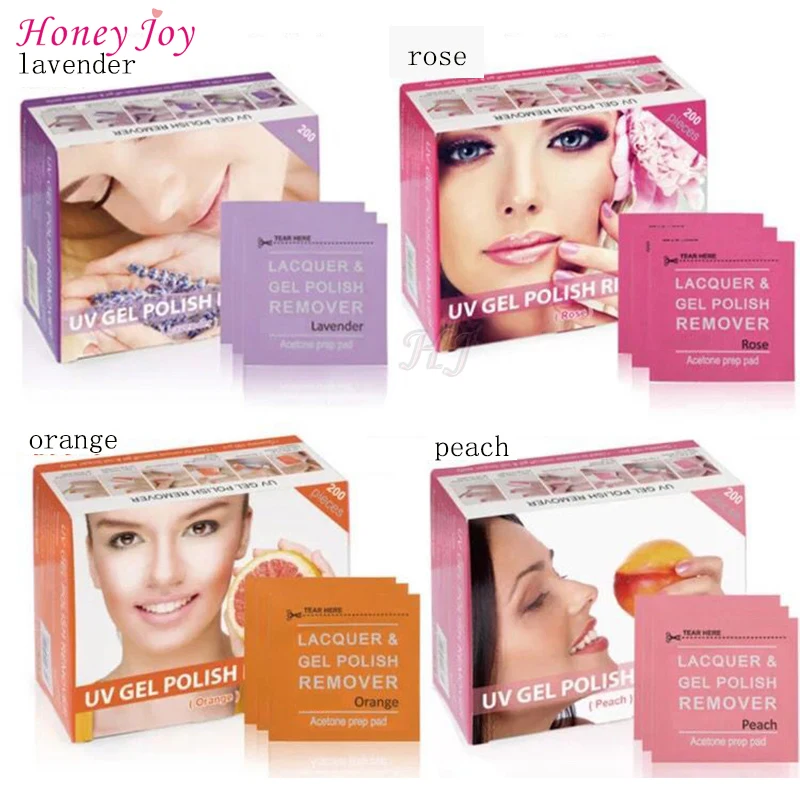 200 шт./кор. легко лак средство для снятия УФ гель лака Очиститель обертывания