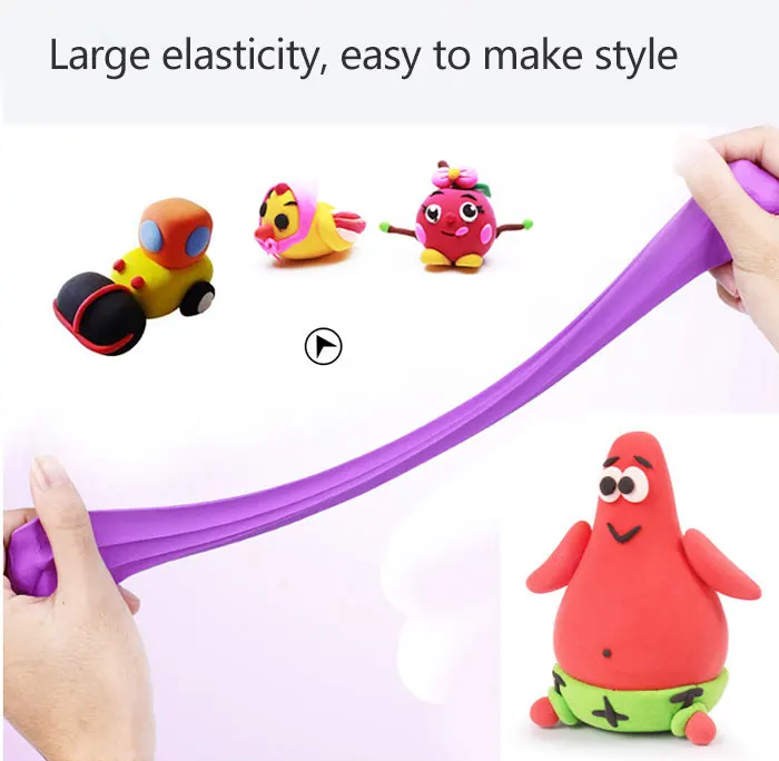 Бочка цвет слизь легкая глина 3D пушистая пена глина слизь DIY мягкий хлопок эластичный мяч ремесло игрушка антистресс дети игрушки для детей