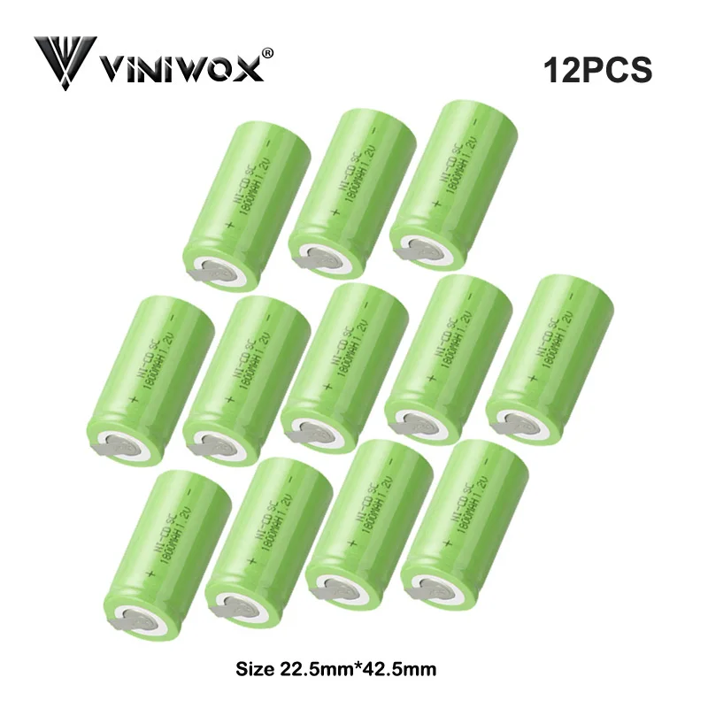 SC 1800mAh 1,2 V Ni-CD аккумуляторная батарея для робота-аккумулятора Makita Bosch power Tool батарея Subc Cells DIY 14,4 V 18V