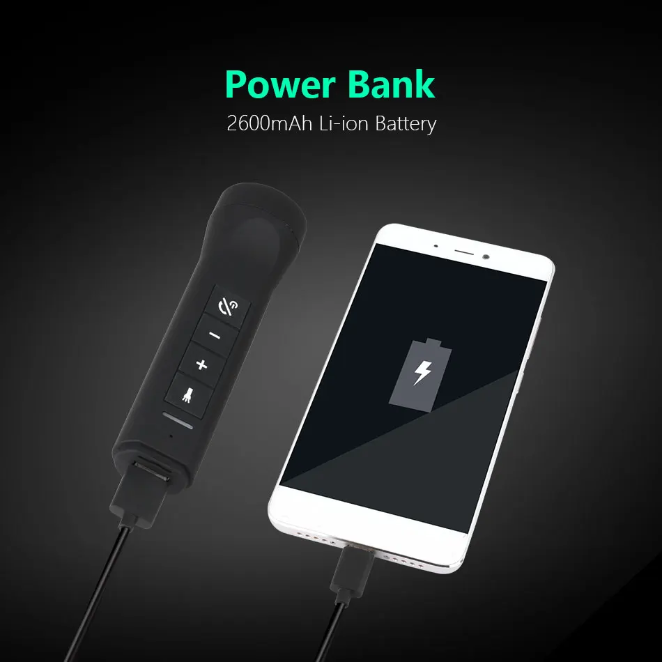 USB Перезаряжаемый фонарик Внешний аккумулятор беспроводной динамик музыкальный