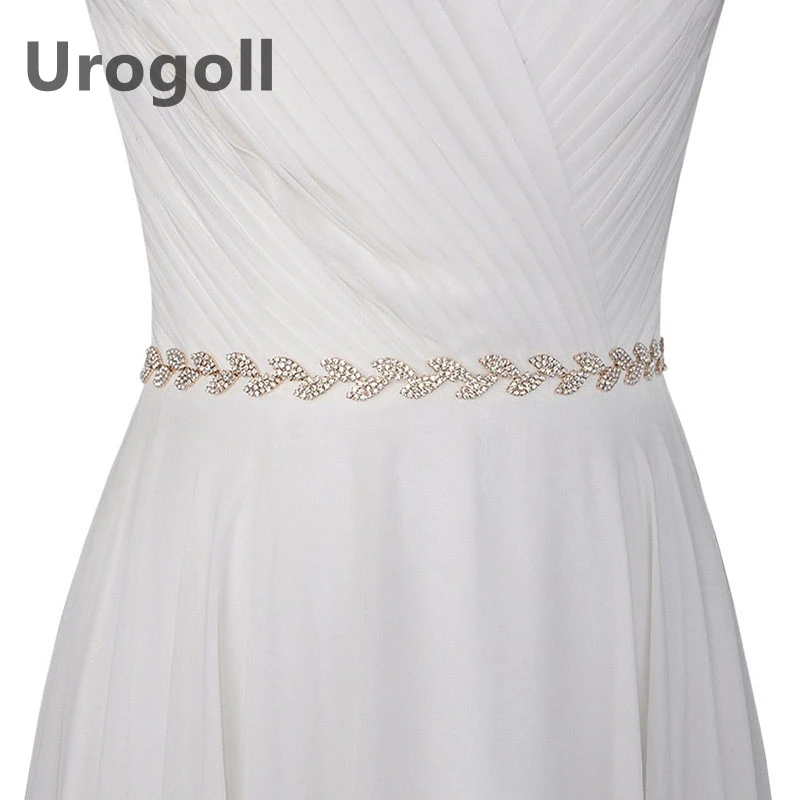 Модный свадебный пояс для невесты стразы Серебряное платье с листьями