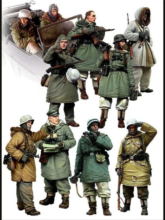 1/35 модельная фигурка из смолы набор разобранный Неокрашенный E(6 20 21 26 32 37) |