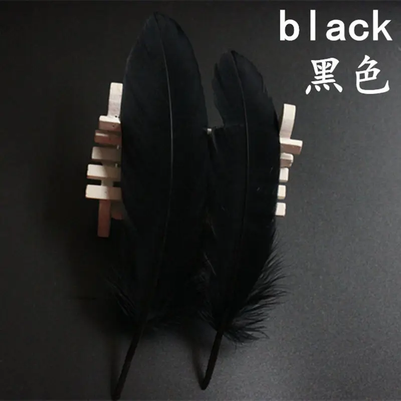 Дешевые продажи 360 шт красочные DIY окрашенное гусиное перо украшение в виде