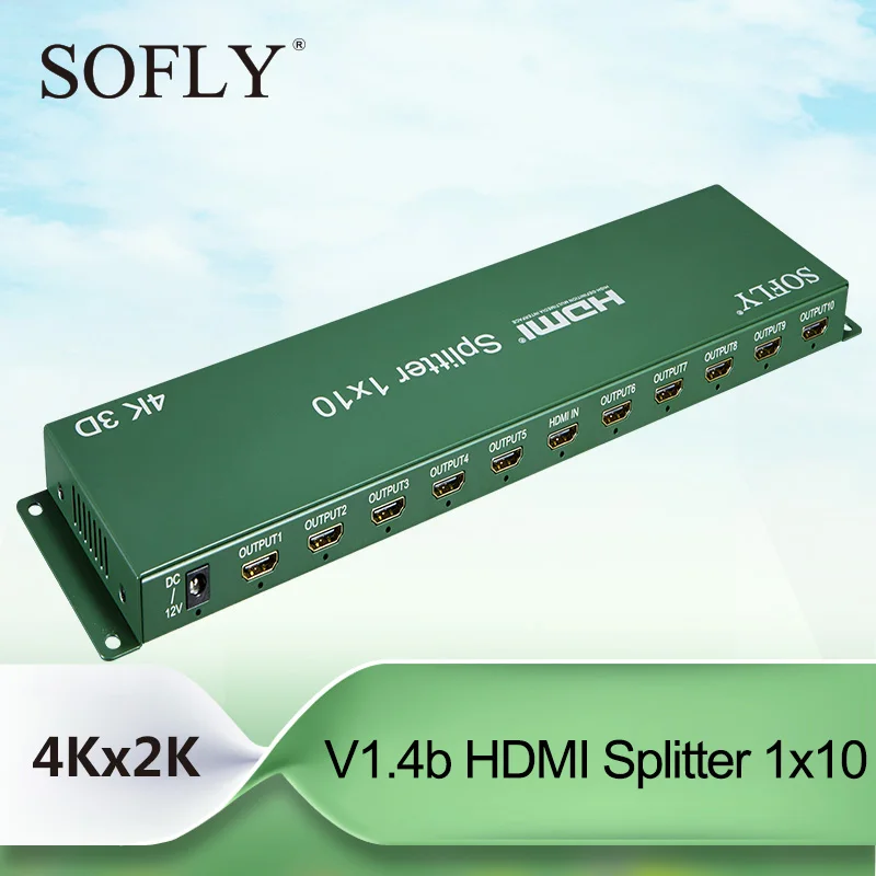 HDCP1.4 1 в 10 выход HDMI Splitter 4 К 1x10 с EDID RS232|splitter|splitter hdmisplitter hdmi 4k |