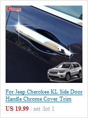 Для Jeep Cherokee KL внутренняя боковая дверная ручка Чаша хромированная Накладка для автомобиля автомобильный Стайлинг наклейка для украшения