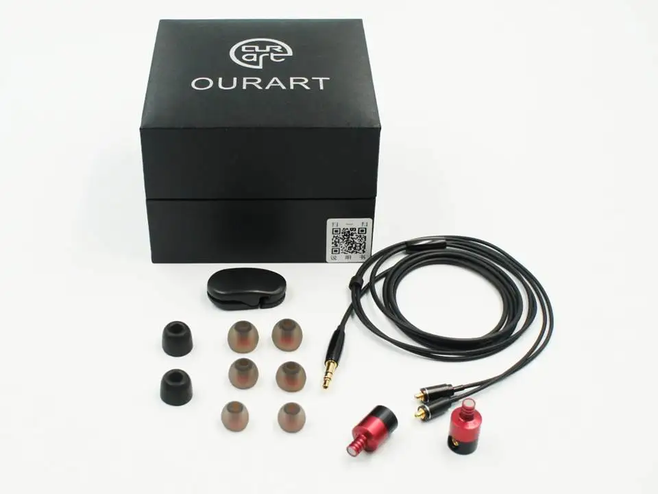 OURART винный полночастотный MMCX съемный IEMs HiFi металлические Внутриканальные