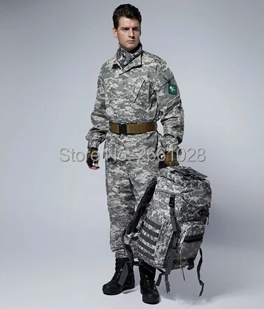 Мужская армейская Военная Тактическая форма набор военная ACU камуфляжная одежда