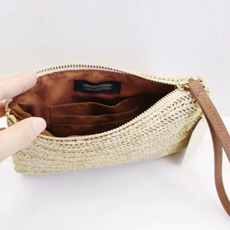 Женская Соломенная Сумка клатч плетеная пляжная сумка из ротанга в богемном