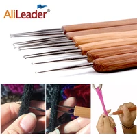 alileader cheap 3pcset 0 5mm 123 head bamboo hair weaving crochet needles dreading hooks dreadlock tools for braid craft