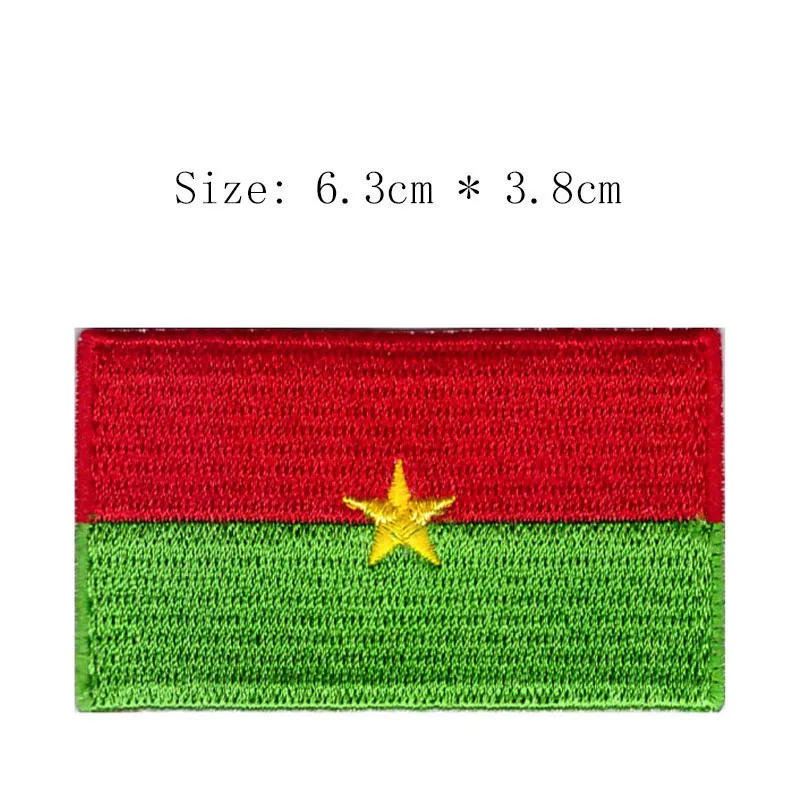 Burkina Faso Вышивка Флаг Патч Бесплатная доставка Ouagadougou город для мотоциклетной