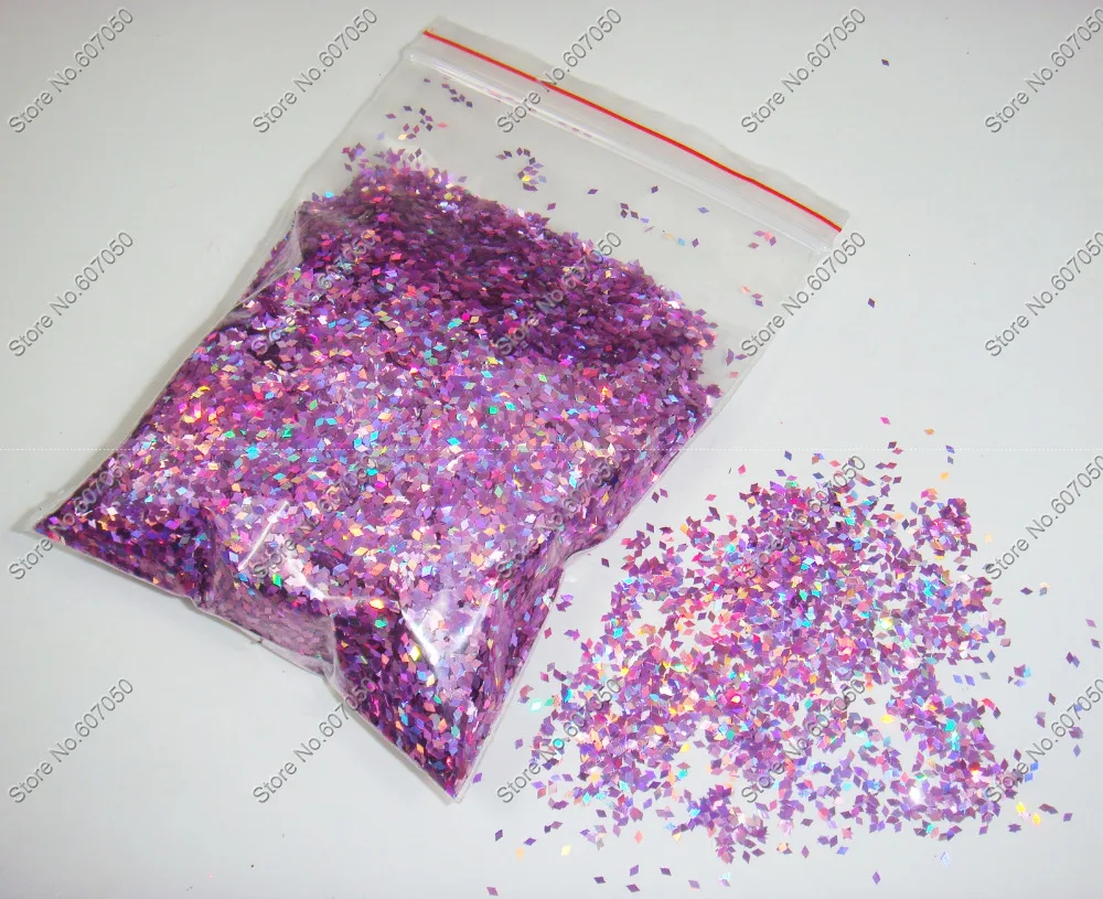 

50gram 1MM Laser Holographic Lilac Dazzling Diamond Glitter Paillette Spangles Shape for DIY Nail Art Decoration Glitter Crafts