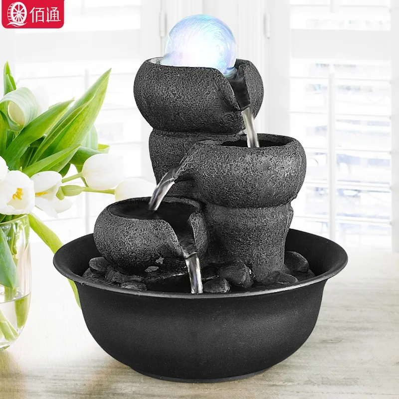 Простой фонтан для гостиной бега мебели геомантия шар и вода офиса рабочего
