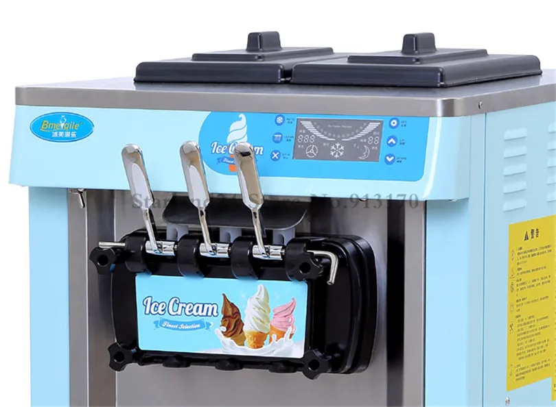Машина для мягкого мороженого коммерческий аппарат 20 л/час 220 В синий цвет
