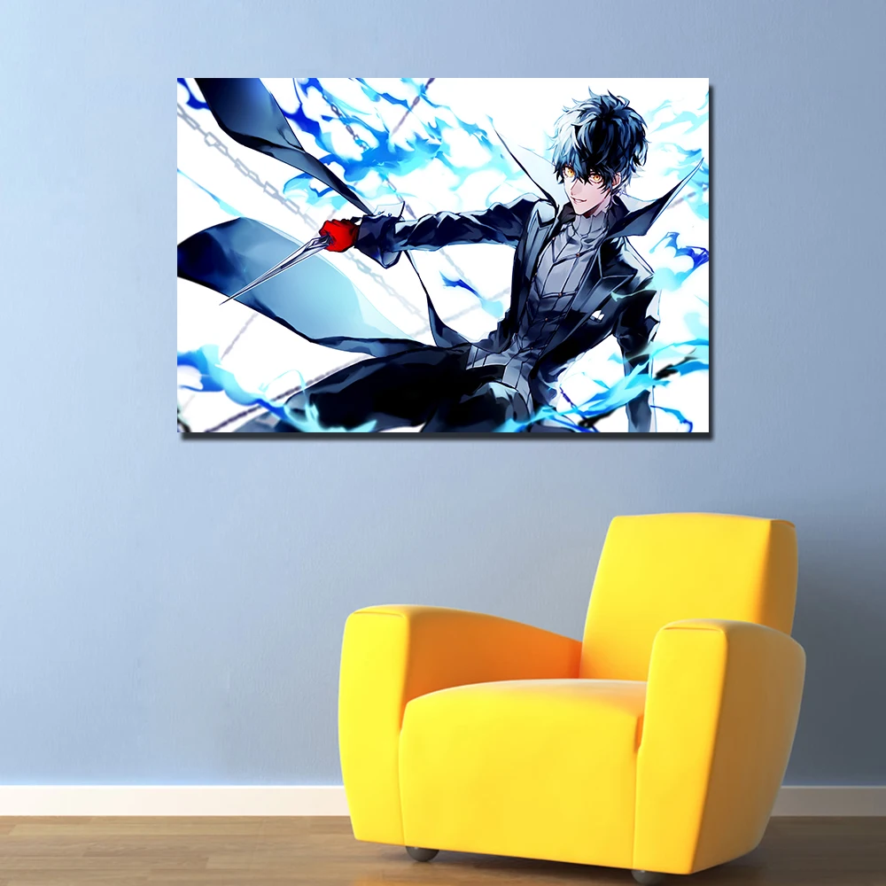 Persona 5 Джокер плакат "анимация" Холст Картина рисунок на стену без рамки картины печать для гостиной домашний декор