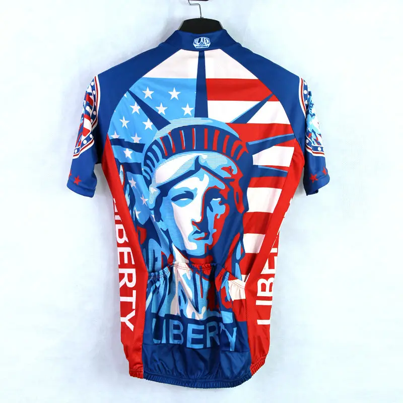 Мужская спортивная одежда с рисунком статуя свободы короткий рукав на молнии для