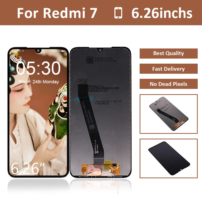 For Redmi 7 Lcd Screen Touch Digitizer Assembly Complete Xiaomi LCD pantalla Repair Spare Parts | Мобильные телефоны и