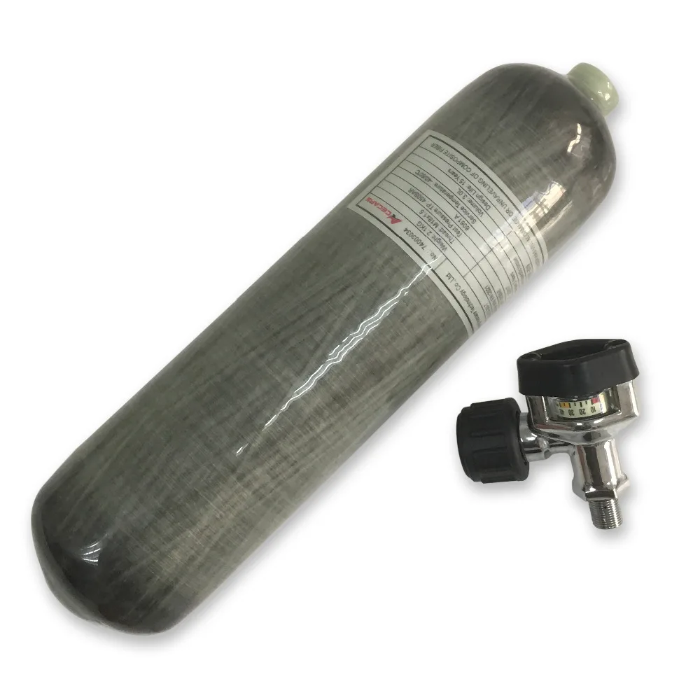 

AC10321 3L Mini Scuba Tank Paintball Tank 300Bar Compressed Gun To Dive/Hunt High Preesure Gauge Valve Breathing Apparatus