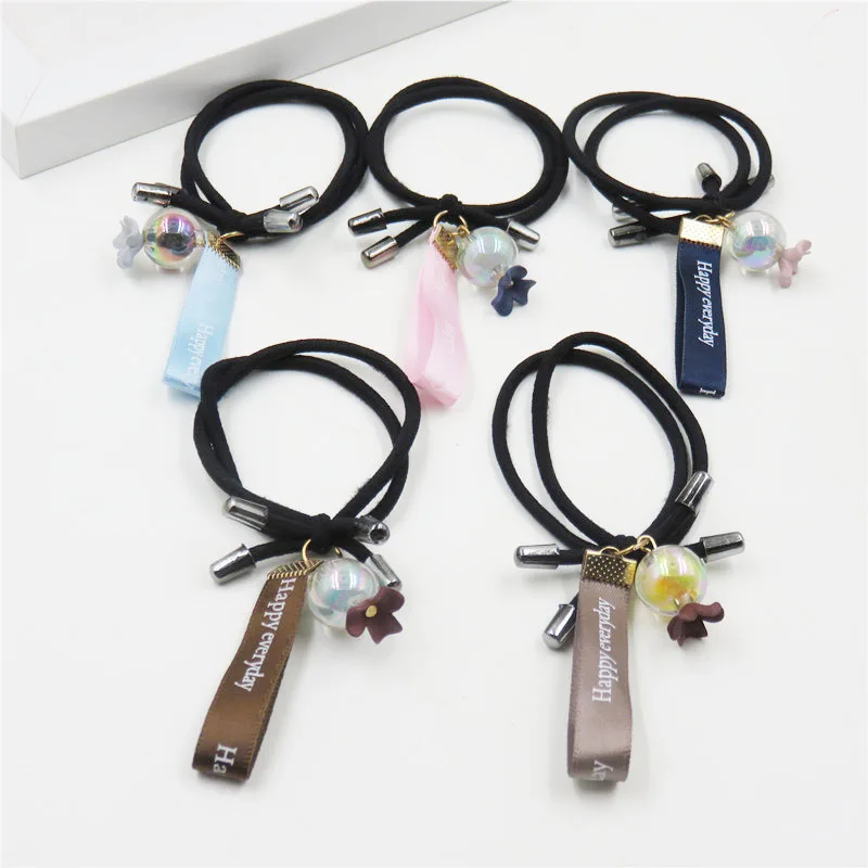 1 шт. Лента шар цветок эластичные резинки для волос девочек богемный головной