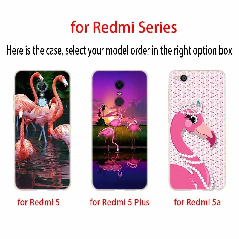 Розовый Модный мягкий чехол из ТПУ с фламинго для Xiaomi Redmi Note 10 9 8 7 6 5 Pro Max 10S 9S 9T 8T 4G |